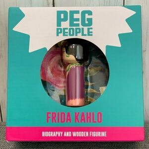 Frida Kahlo New Peg people wooden figurine and biography
